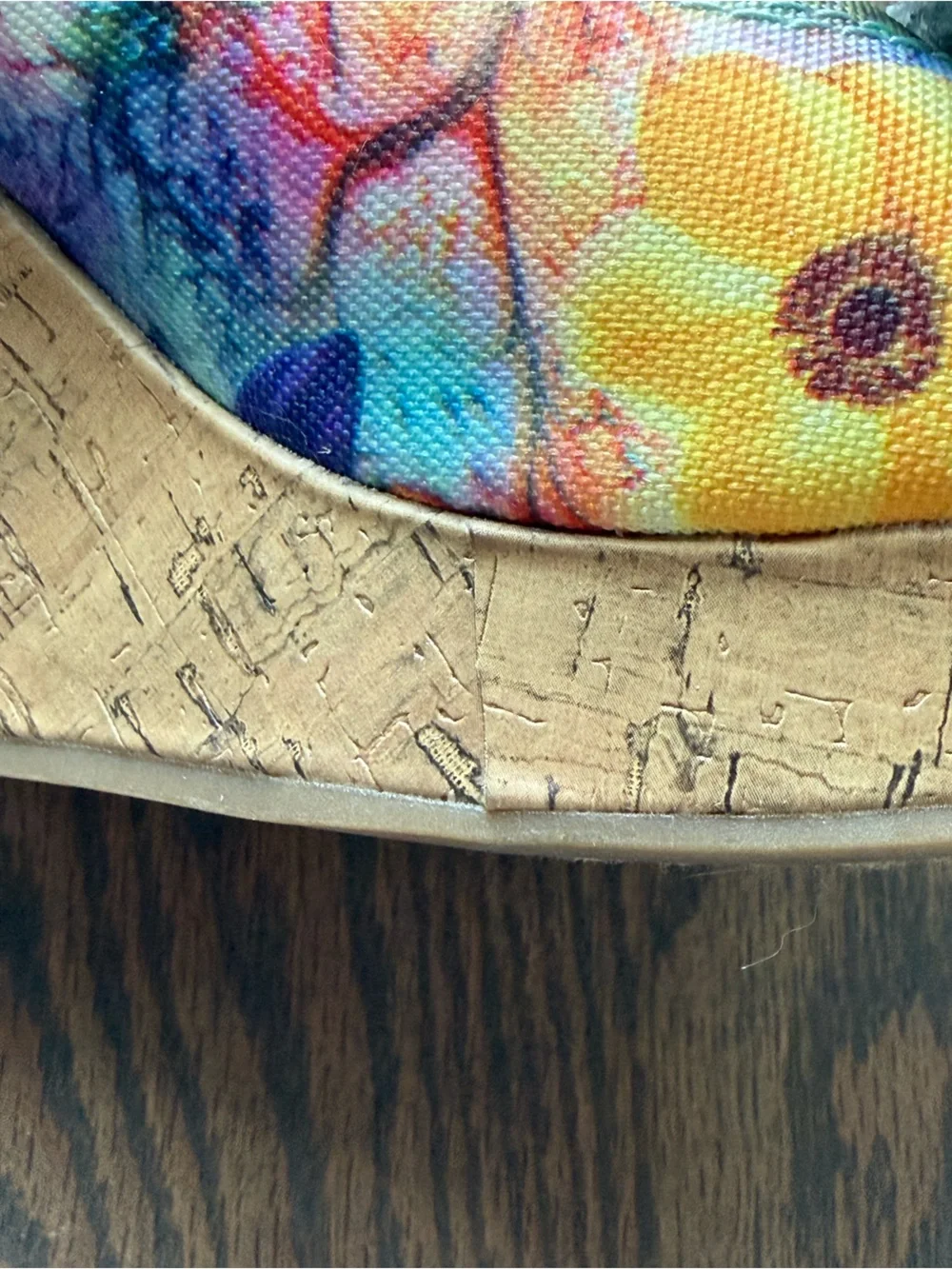 Floral Knot Slingback Wedge Heels